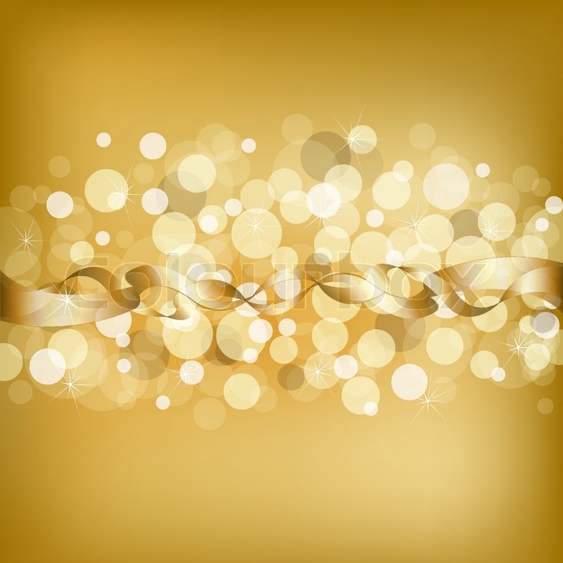 Ribbon with Gold Background