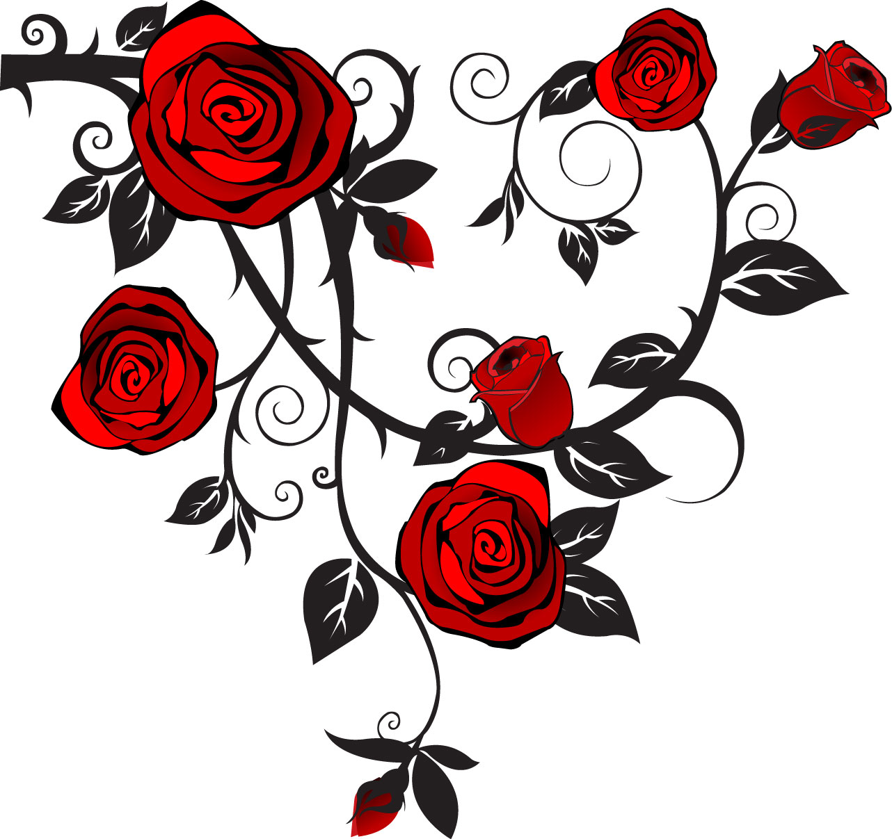 16 Photos of Free Rose Vector Graphics