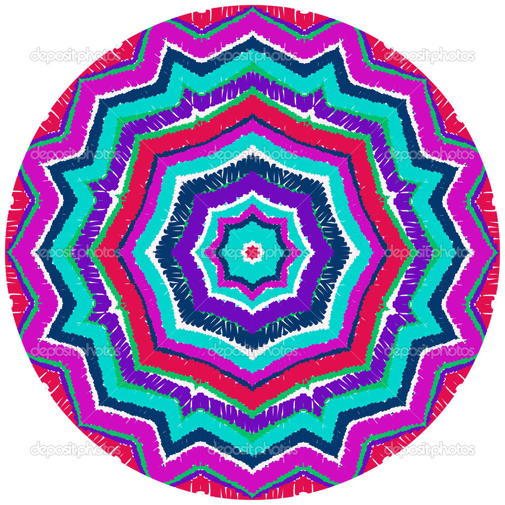 Round Geometric Patterns Vector