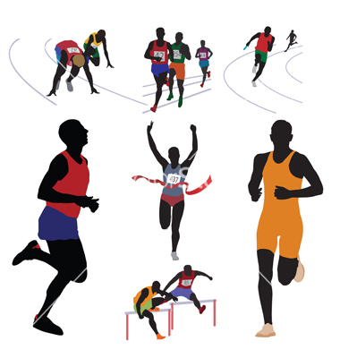 17 Runner Vector Black Images