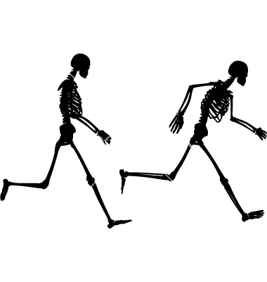 Running Skeleton Vector