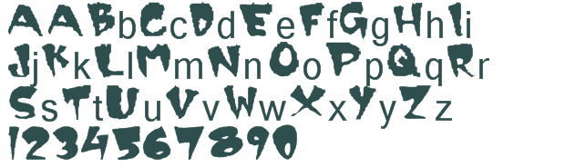 Scary Bubble Letter Font