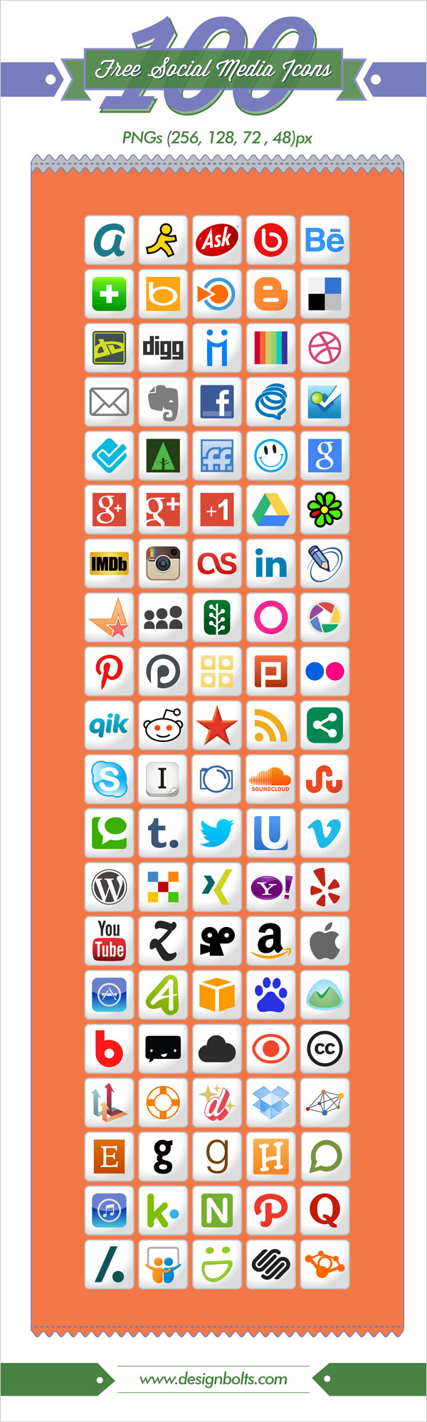 Social Media Icons Vector Free