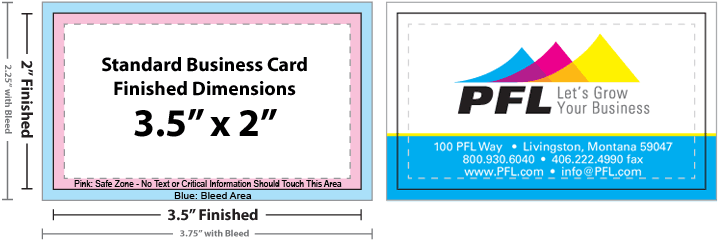 Standard Business Card Size Template