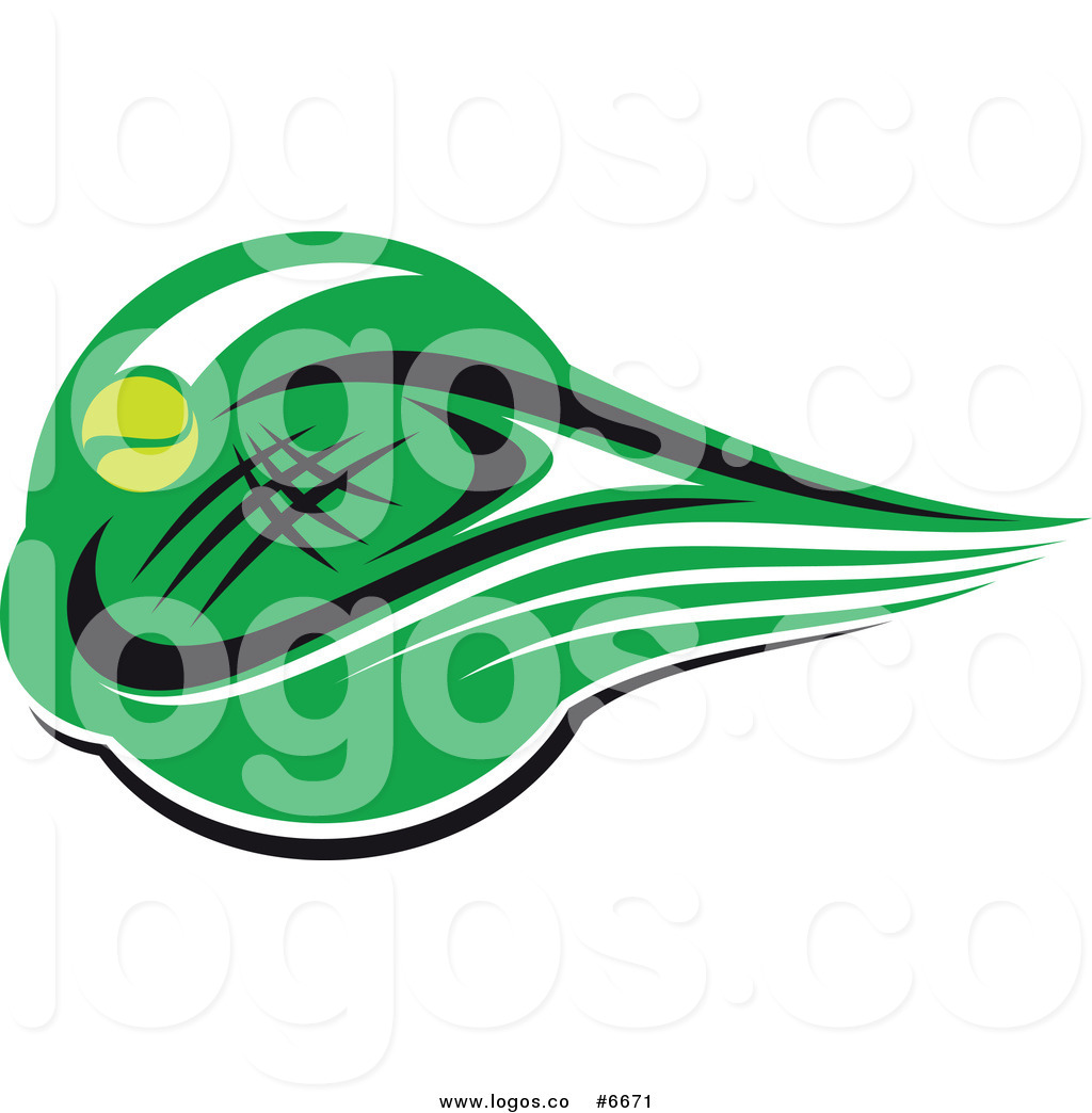 Tennis Racket and Ball Clip Art