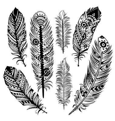 Tribal Feather Coloring Pages