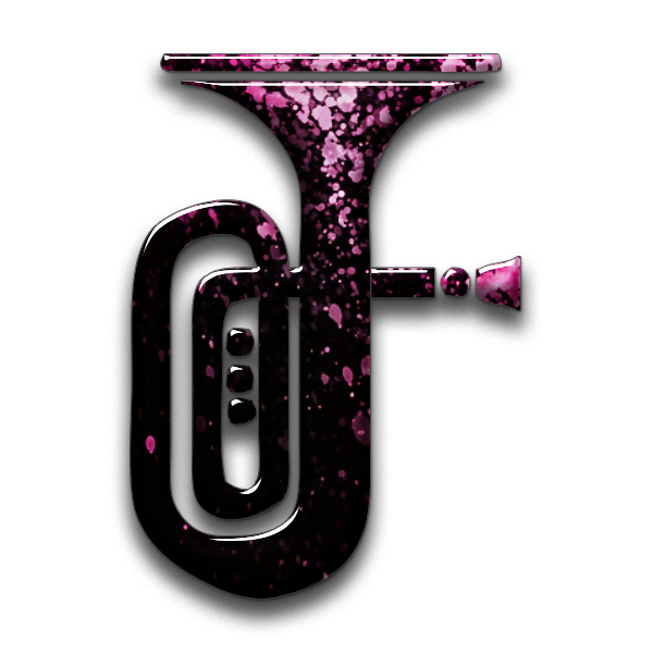 Tuba Black Background