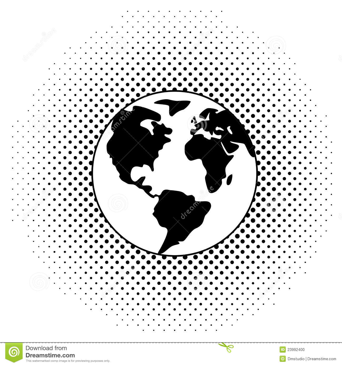 Vector Earth Black and White Vector Earth Black and White