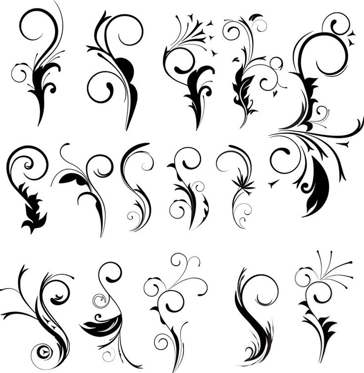 Vector Floral Swirl Clip Art Vector Floral Swirl Clip Art