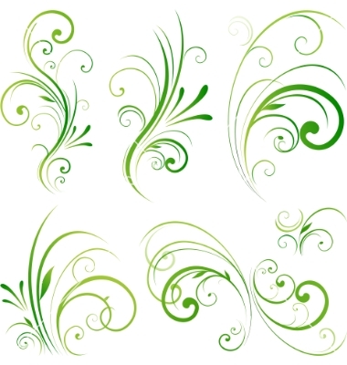 Vector Floral Swirl Clip Art