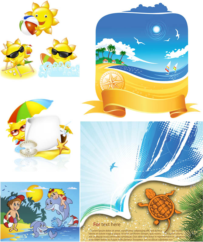 Vector Summer Beach Clip Art