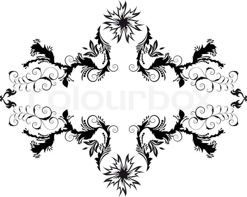 Victorian Floral Frame Vector