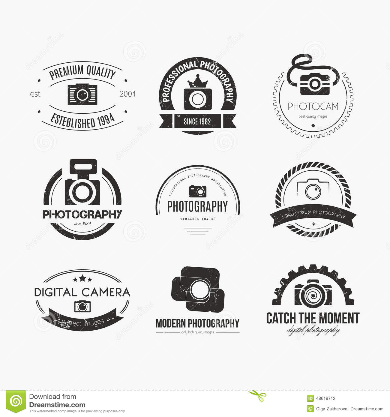 Vintage Modern Photography Logos