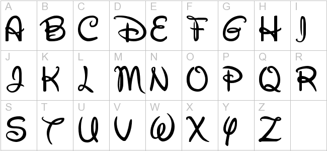 Walt Disney Script Font Walt Disney Script Font