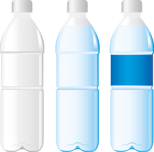 Water Bottle Template Vector