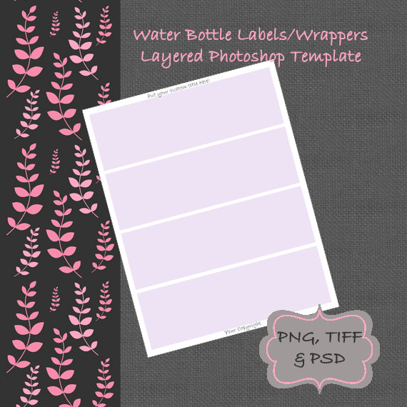 Water Bottle Wrapper Template Water Bottle Wrapper Template