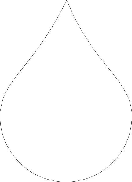 Water Drop Clip Art Black White