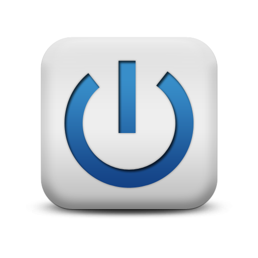 White Power Button Icon