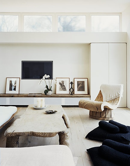 White Wood Living Room