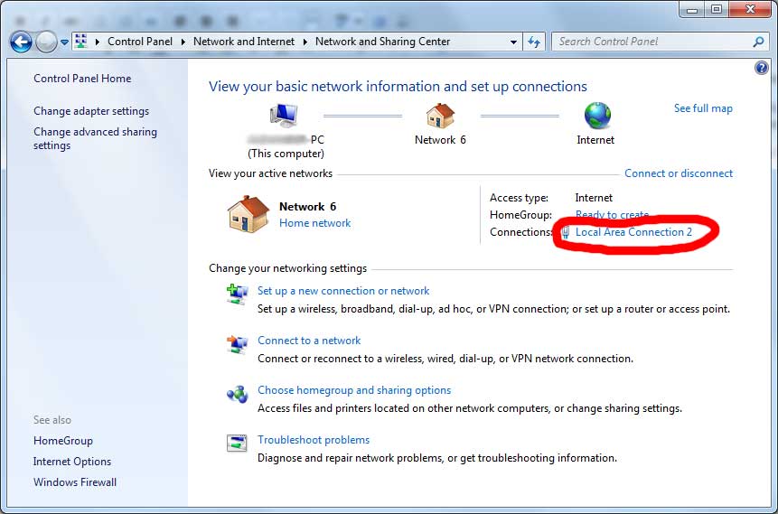 Windows 7 Network and Internet