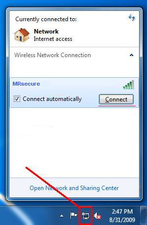 Windows 7 Network Connection Icon