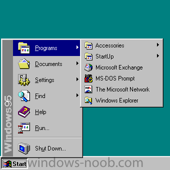 Windows 95 Start Windows 95 Start