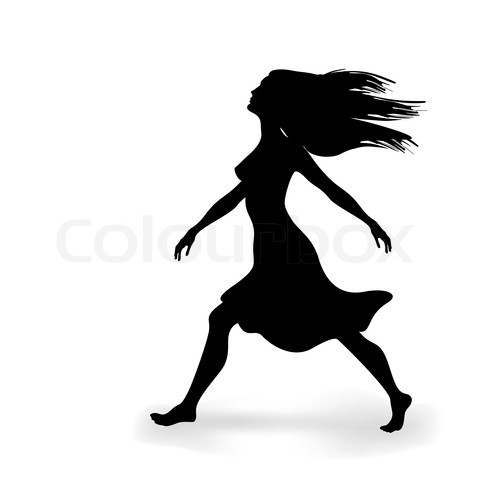 Woman Walking Silhouette