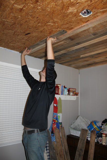 Wood Pallet Ceiling