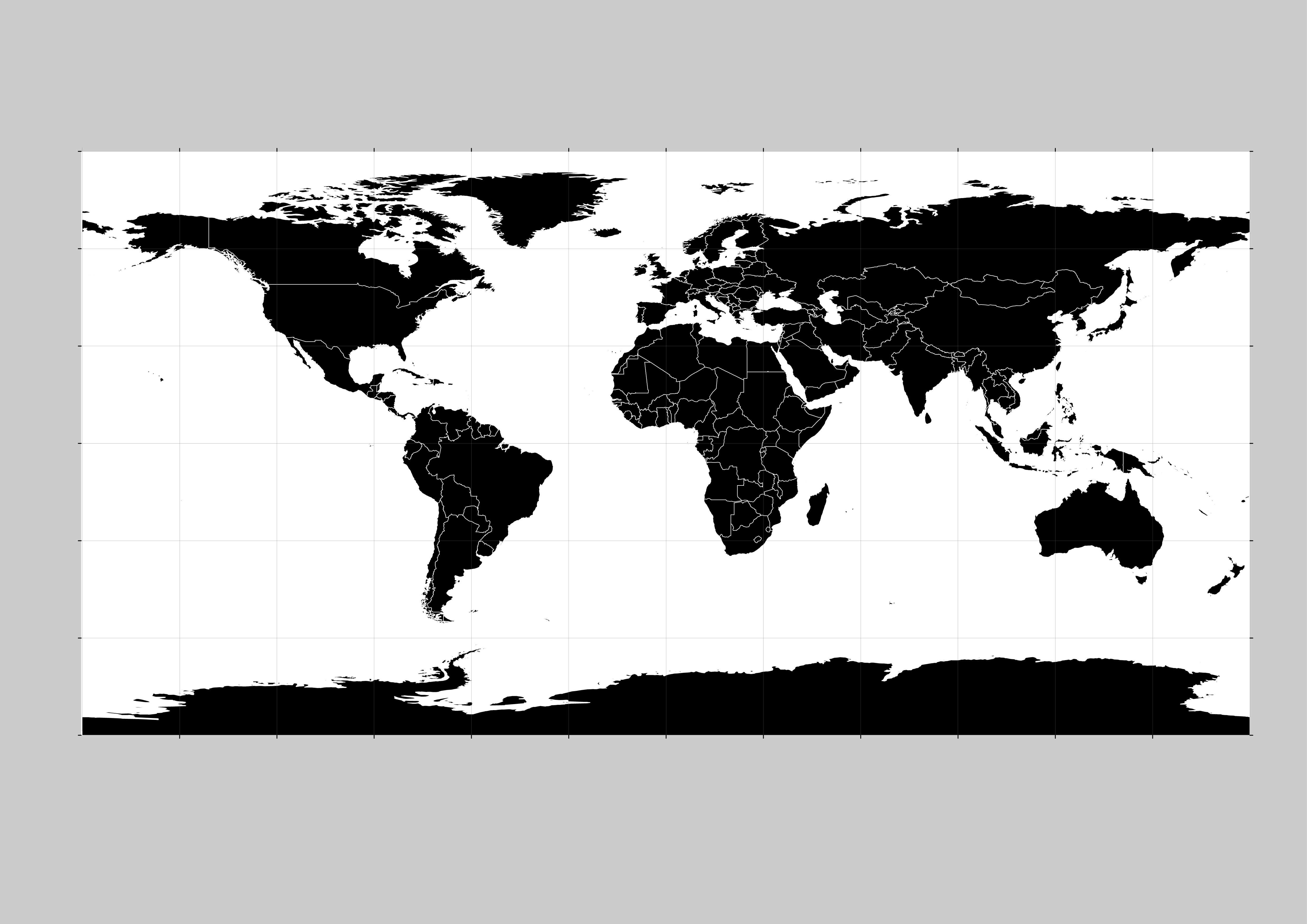 World Map Outline Vector
