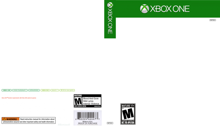 Xbox One Game Cover Template