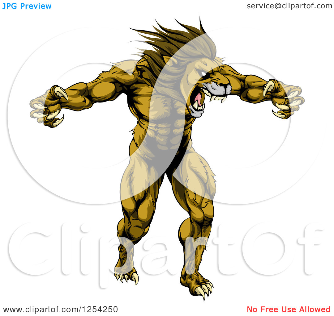 Angry Lion Clip Art