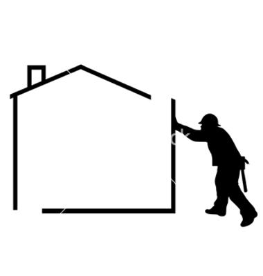 Building a House Vector Graphic