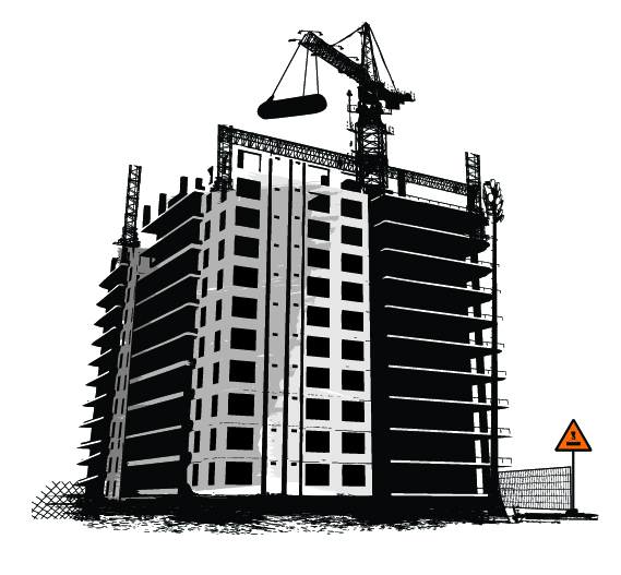 Building Construction Site Vector