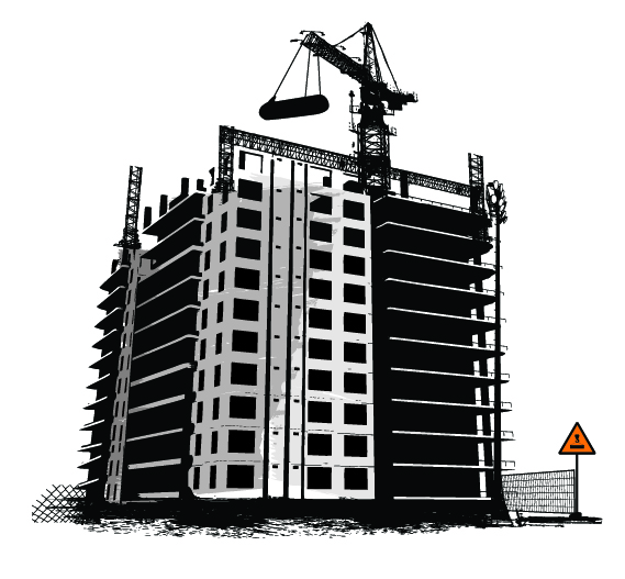 Building Construction Site Vector Building Construction Site Vector