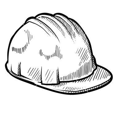 Construction Hard Hat Drawing
