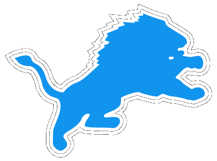 Detroit Lions Logo Stencil