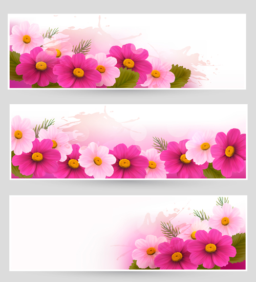 Flowers with Banner Flowers with Banner