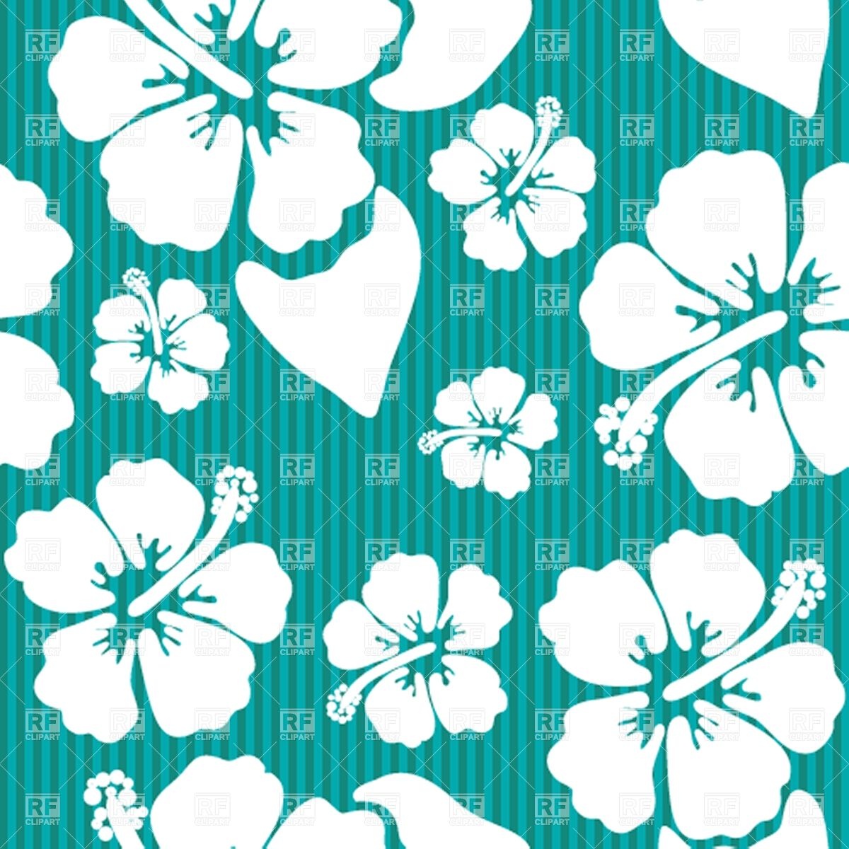 Hawaiian Flower Pattern Clip Art