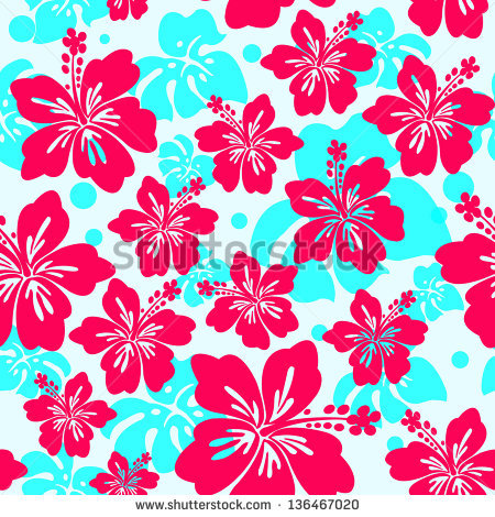 Hawaiian Hibiscus Flower Pattern Hawaiian Hibiscus Flower Pattern