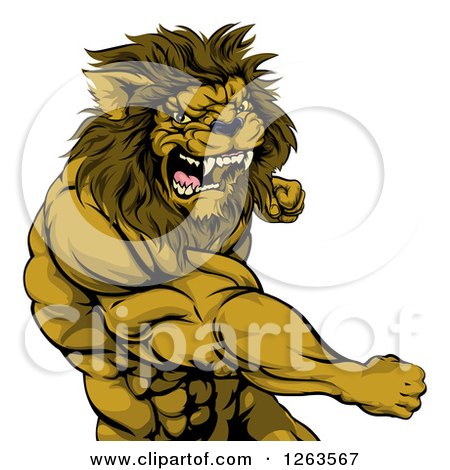 Muscular Lion Clip Art Free