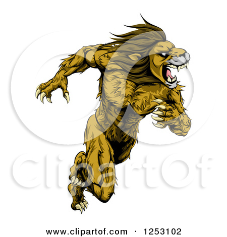 Muscular Lion Mascot