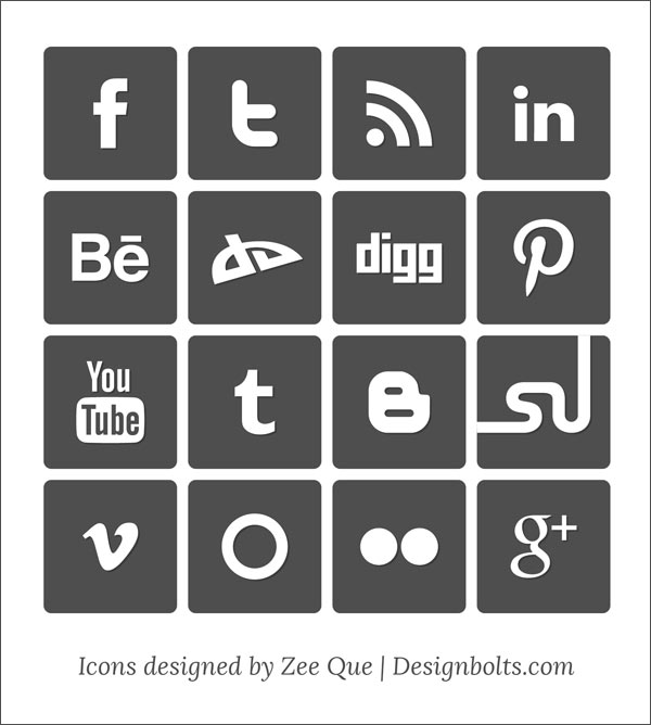 Social Media Icons Vector Free