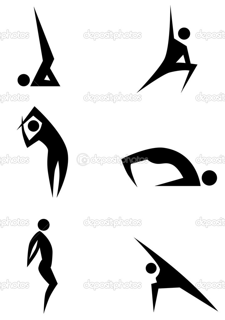 14 Yoga Stick Figure Vector Images