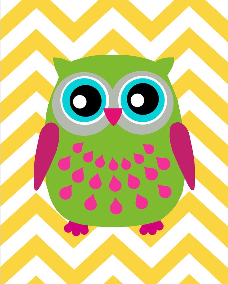 Chevron Owl Clip Art