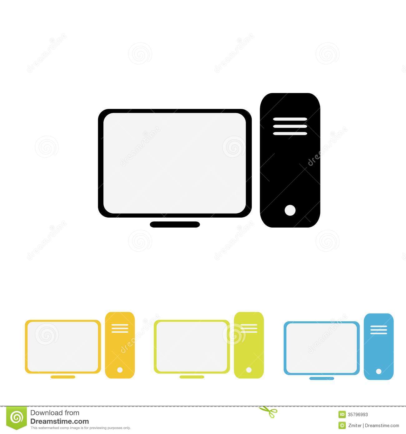 Computer Vector Icon