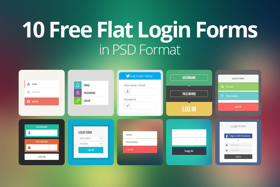 Flat Design UI Login