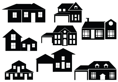 House Silhouette Vector