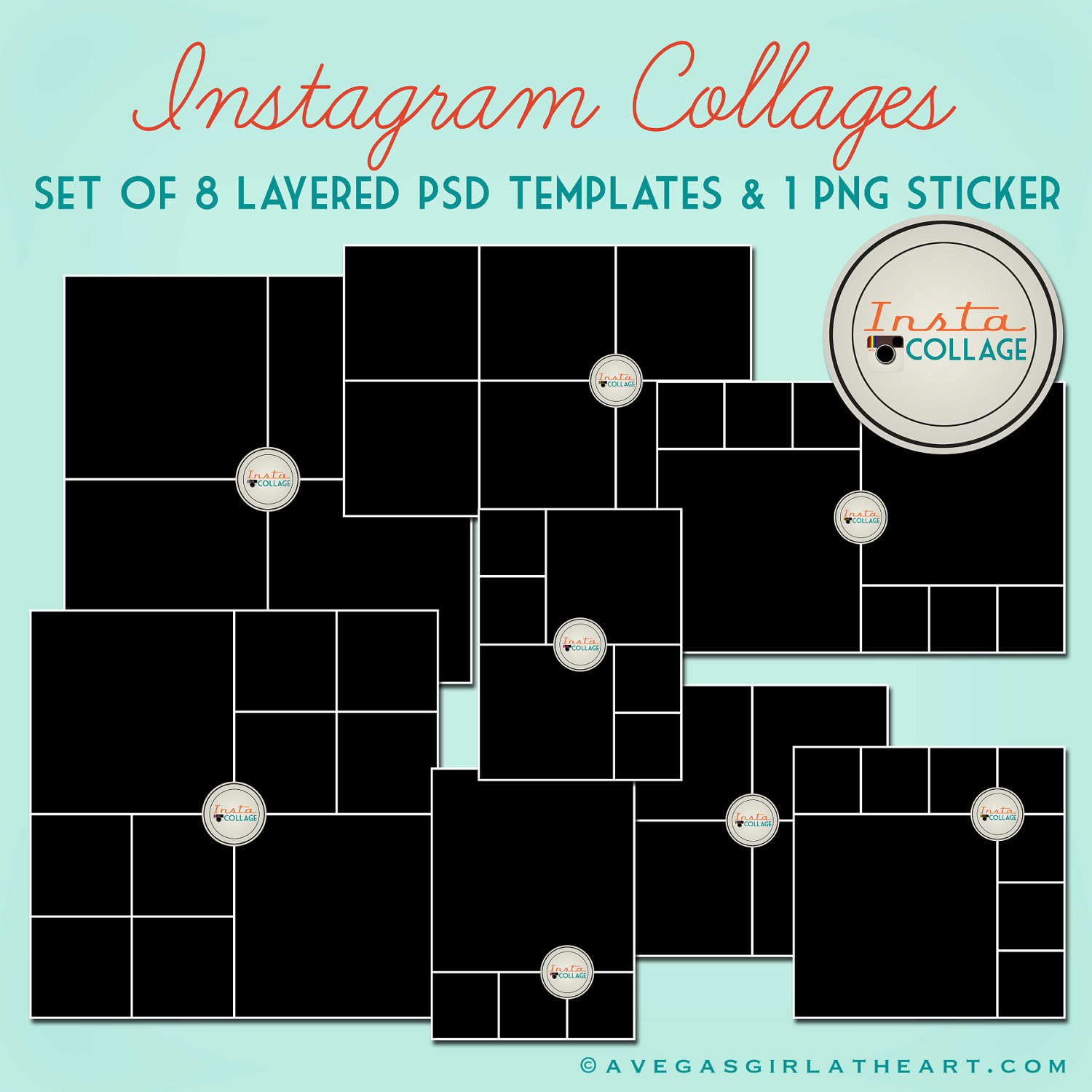 Instagram Collage Templates Psd Instagram Collage Templates Psd