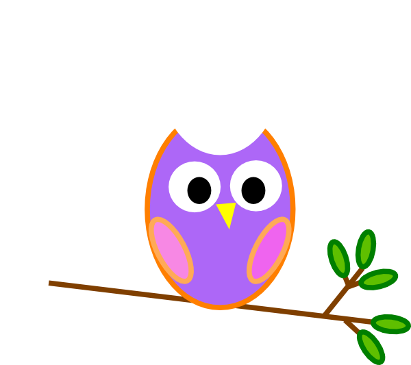 Purple Owl Clip Art