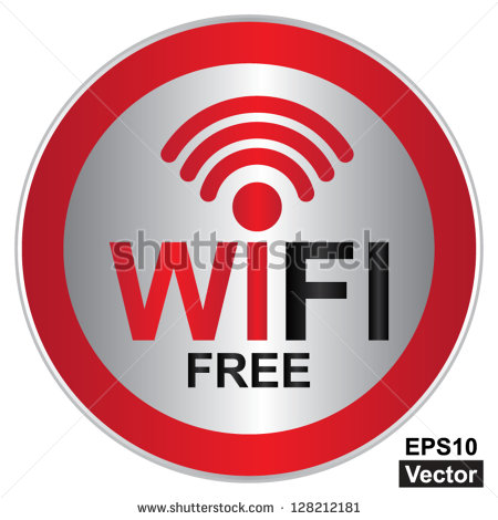Red Circle with Wi-Fi Symbol